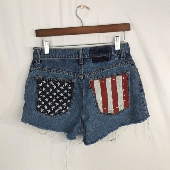 American Flag Customized Levi Shorts - Picture 1 of 7